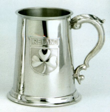 Ireland Lucky Clover Fine English Pewter Tankard